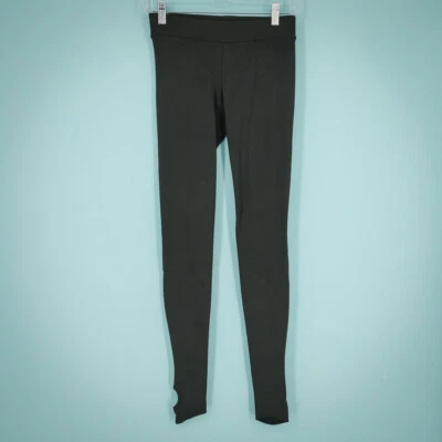 Vince Talla XS Estribo Acanalado Tejido Pull On Elástico Gris Oscuro Leggings Pantalones  Foto 1 de 4