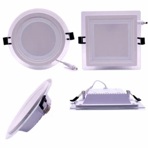 1/10x Dimmable 6W 9W 12W 18W LED Recessed Ceiling Glass Panel Down Light Lamp LT - Picture 1 of 15