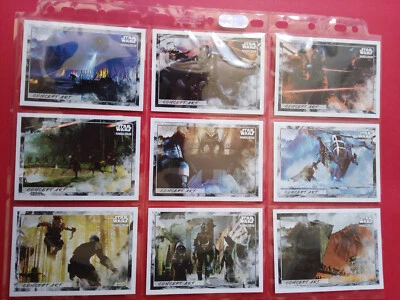 STAR WARS Mandalorian Topps set complet Concept Art lot de 9 cartes - Photo 1/3