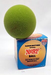 ThriftCHI ~ Vintage Nerf Foam Ball in Original Box - Green Color