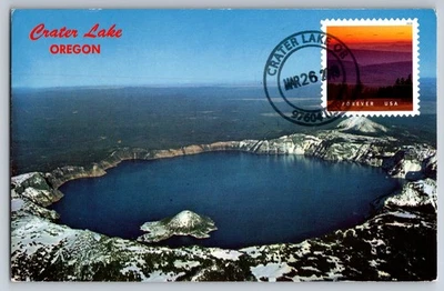 #5298j O Beautiful Crater Lake National Park Maxi Card - Image 1 of 2