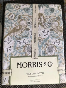 MORRIS & Co Strawberry Thief Floral 60 x 144" Cotton Tablecloth -- NWT - Picture 1 of 4