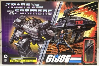 NEW Transformers X G.I. Joe Collaborative Megatron HISS Tank & Baroness MISB - Image 1 of 4