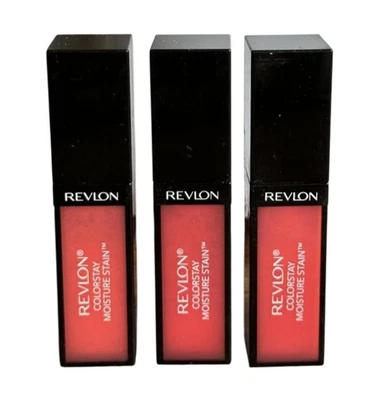 Revlon Colorstay Stain 025 Cannes Crush 3 Pack Moisture Lip Color Gloss SEALED - Image 1 of 4