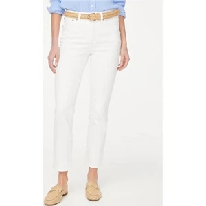 J. Crew Essential Straight Leg White Jeans All Day Stretch 24P Petite NWT $118 - Picture 1 of 11