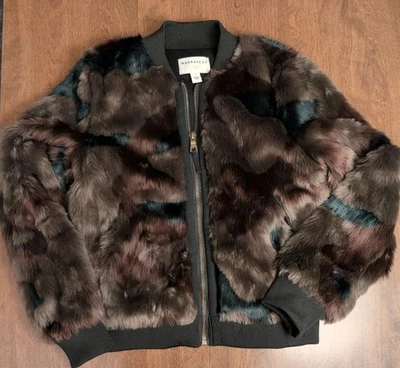 Jaqueta bombardeiro camuflada pele sintética Anthropologie Marrakech Alyssa nova sem etiquetas tamanho pequeno  - Imagem 1 de 4