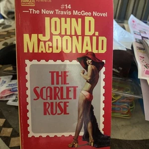 THE SCARLET RUSE BY JOHN D. MacDONALD 1973 PBO FAWCETT BKS PULP THRILLER GGA - Picture 1 of 2