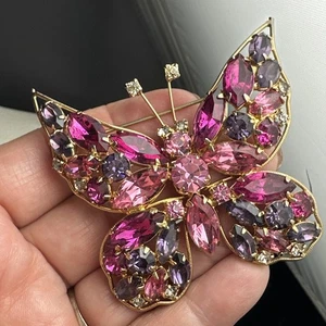 Vintage Signed La Roco Beauty Rhinestone Brooch (A3928) - Picture 1 of 12