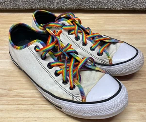 Converse All Star Womens 9.5 Mens 7.5 Rainbow Low Tops Pride 165809C - Picture 1 of 10
