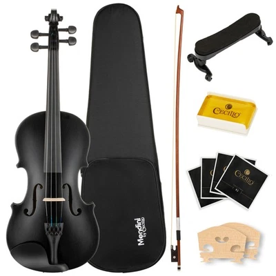 Mendini by Cecilio Violin 4/4 Full Size Kit For Beginners - Hand Carved Acous - Image 1 of 4