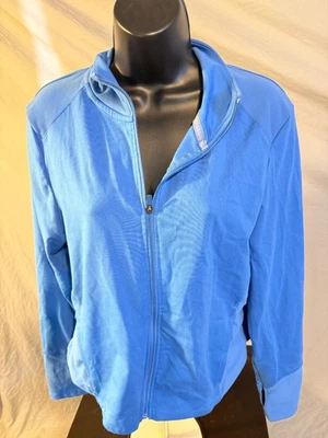 Danskin Bonita Azul Mujer Cremallera Chaqueta de Pista Sudadera Talla Grande L Entrenamiento Foto 1 de 3