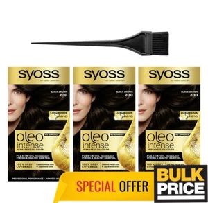 Syoss Oleo Intense 2-10 Schwarzbraun Ammoniakfrei Haarfarbe Salonqualität 3er Pack - Bild 1 von 6