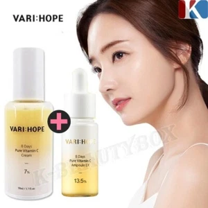 VARIHOPE 8 Days Pure Vitamin C Ampoule Expert 15g + Vitamin C Cream 50ml Set NEW