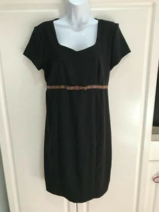 Nuevo Vestido de Maternidad Maternite Talla Pequeña Negro + Corbata  - Imagen 1 de 7