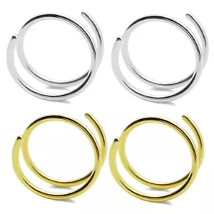 4Pieces 8mm 20G Nostril Piercing Spiral Nose Ring for Single Piercing Jewelry - Bild 1 von 12