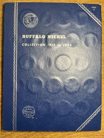 Buffalo Nickel Almost Complete Set Nickels Lot 1913-1938 Whitman Album 58 Coins Cover