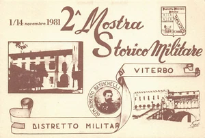 22-19A) CARTOLINA VITERBO 2 MOSTRA DISTRETTO MILITARE 1981 - Imagen 1 de 2