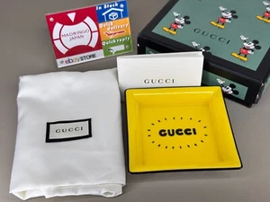GUCCI x Disney Tray Accessory Case Ashtray Square 10cm Yellow With Box Rare - Zdjęcie 1 z 11