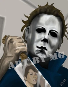 Horror Halloween Michael Myers hochwertiger Kunstdruck 11x14 - Bild 1 von 1
