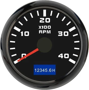 52mm Tachometer Gauge LCD Tacho Digital Hour Meter For Car Boat 0-4000RPM - Picture 1 of 13