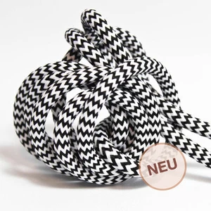 Cable textil premium cable de tela - 2x0,75 y 3x0,75 - producto de la UE - blanco y negro - Imagen 1 de 4