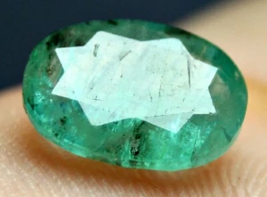 Green Emerald Transparent Natural Zamurd Zamrood Stone for Rings Zambia 3.0 CT - Picture 1 of 8
