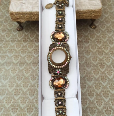 Correa de reloj pulsera Michal Negrin con cristales de Swarovski victoriano firmada regalo nueva Foto 1 de 4