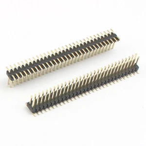 100Pcs Gold Plated 1.27mm Pitch 2x30 Pin 60 Pin Male Double SMT SMD Header Strip - Picture 1 of 6