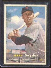 1957    Topps   Baseball    # 22   Jerry Snyder   NM   Near Mint 
