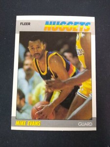 1987-88 Fleer #36 MIKE EVANS Denver Nuggets NRMT/MT *NV11B