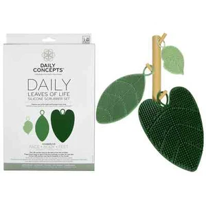 Daily Concepts Leaves of Life Silicone Scrubber Set of 3 / New In Box - Picture 1 of 7