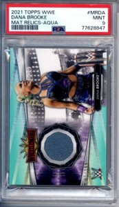 2021 Topps WWE Dana Brooke Mat Relics-Aqua #MRDA  PSA MINT 9