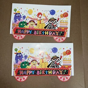 Vintage McDonalds Happy Birthday Figur Party Hut 1994 Ronald Grimasse 2 Stück - Bild 1 von 6