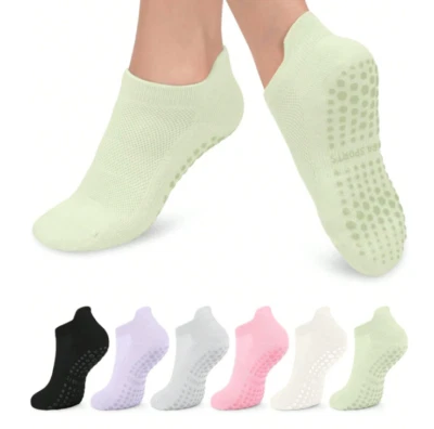3 Pairs Non-Slip Yoga Socks for Women - Breathable Grip Socks for Sports - NEW - Image 1 of 4