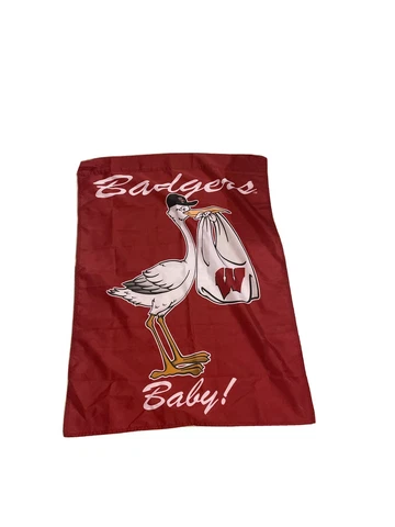 Wisconsin Badgers New Baby Born Decorative House Flag Cover