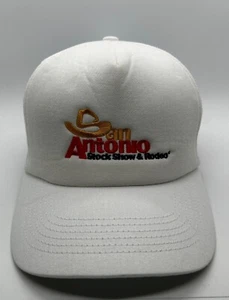 Gorra de camionero San Antonio Texas Stock Show And Rodeo Snapback adulto blanca - Imagen 1 de 8