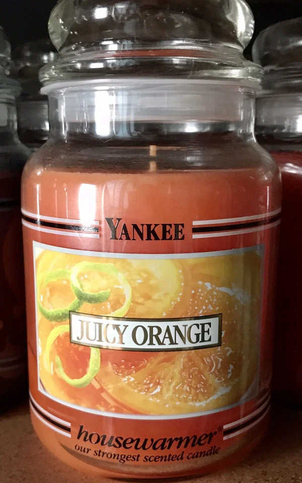 Yankee Candle Juicy Orange 22 Ounce Jar Black Band Rare - Photo 1/1