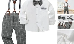 Toddler Baby Boy Clothes Suit Gentleman Wedding Outfits Formal Dress - Picture 1 of 8