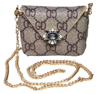 Mini - PU Faux Leather - Coin Purse Handbag - Lipstick Case Clutch - Chain Strap - Image 1 of 4