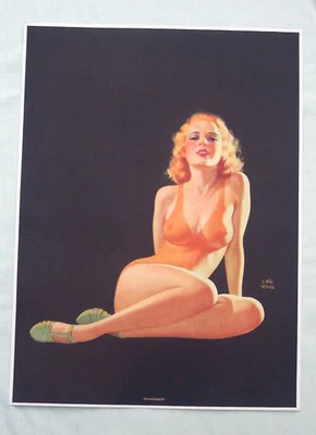 Vintage Pin Up Print / Earl Moran / REMEMBER? / 10 1/2" by 14 1/4" / Excellent - Image 1 of 4