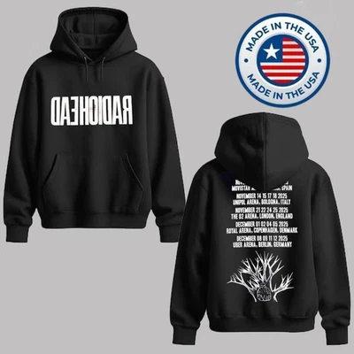 Radiohead Europe Tour 2025 Unisex Black Hoodie - Image 1 of 4