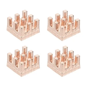 4 Pcs Copper Heatsink 6x6x4mm, Heat Sink Cooler Radiator for Raspberry Pi - Afbeelding 1 van 6