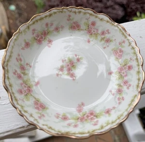 Piatto vintage Limoges Primrose Berry - porcellana francese dipinta a mano, bordo oro - Foto 1 di 7