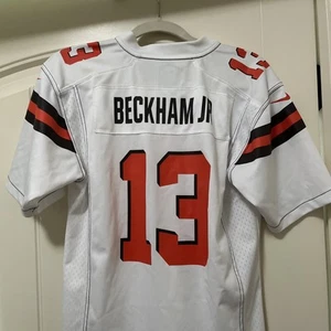 Nike On Field Odell Beckham Jr 13Cleveland Browns DAWG POUND Jersey Yth Lg White - Picture 1 of 6