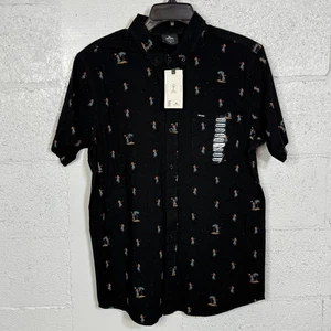 Rip Curl Hula Breach Short Sleeve Chambray Woven Black medium $60 - Picture 1 of 7