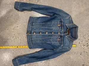 Burberry Jean Jacket Blue Distressed Denim Sz XS - Picture 1 of 7