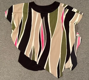 Joseph Ribkoff Women's Blouse Top Tunic Sz 12 Asymetrical Print Slip - Picture 1 of 6