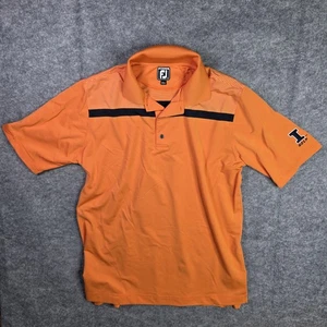 Foot Joy Illinois Fighting Illini Golf Polo Shirt Mens XL Orange NCAA FJ - Picture 1 of 7