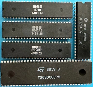 5x CHIP; PAULA 8364R7/DENISE 8362R8/GARY CBM 5719/Kick 1.3 JAPÓN/TS68000CP8 - Imagen 1 de 1