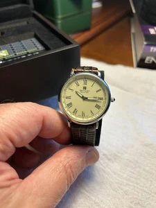 Steinhausen Swiss Movt 5 Jewels Mens Watch Vintage Classic Leather - Picture 1 of 7